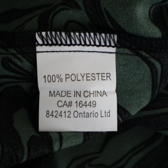 Pasha Blouse/Dress - Size M - Emerald and Black Long Blouse - Button-Up Blouse - Picture 12 of 13